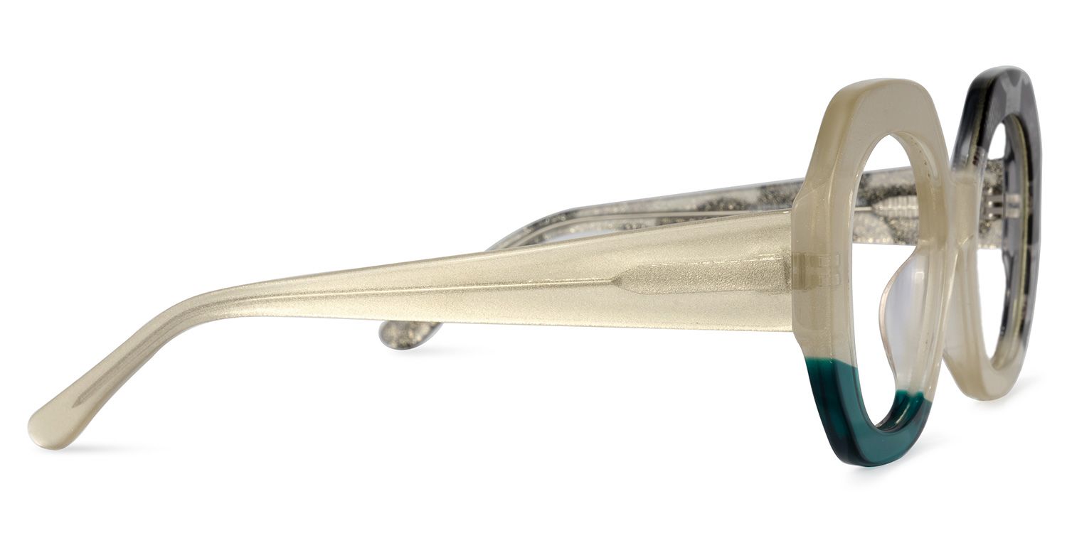 Kinkle Geometric Snake-Skin Glasses | Zeelool Glasses5