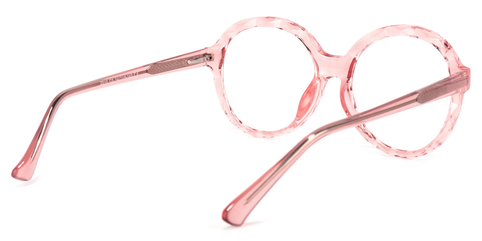Lila Round Pink Glasses | Zeelool Glasses4