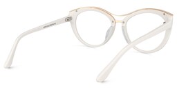 Carol Cateye White Glasses4