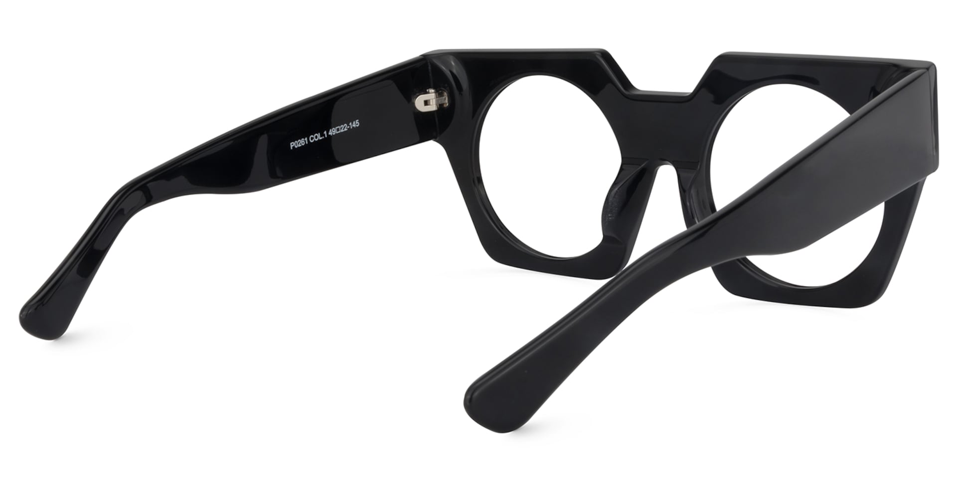 Geometric Black Glasses | Zeelool Eyeglasses4