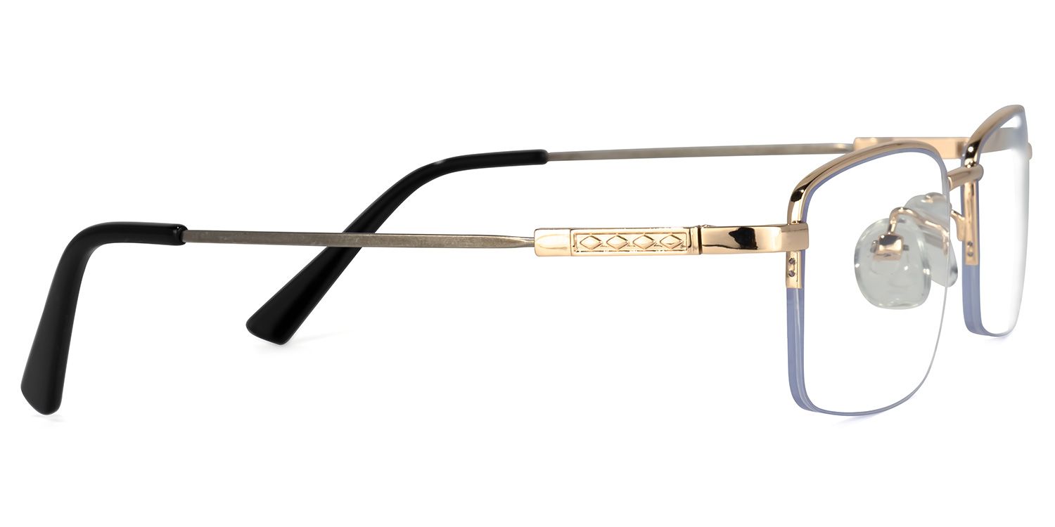 Baggett Rectangle Gold Glasses | Zeelool Glasses