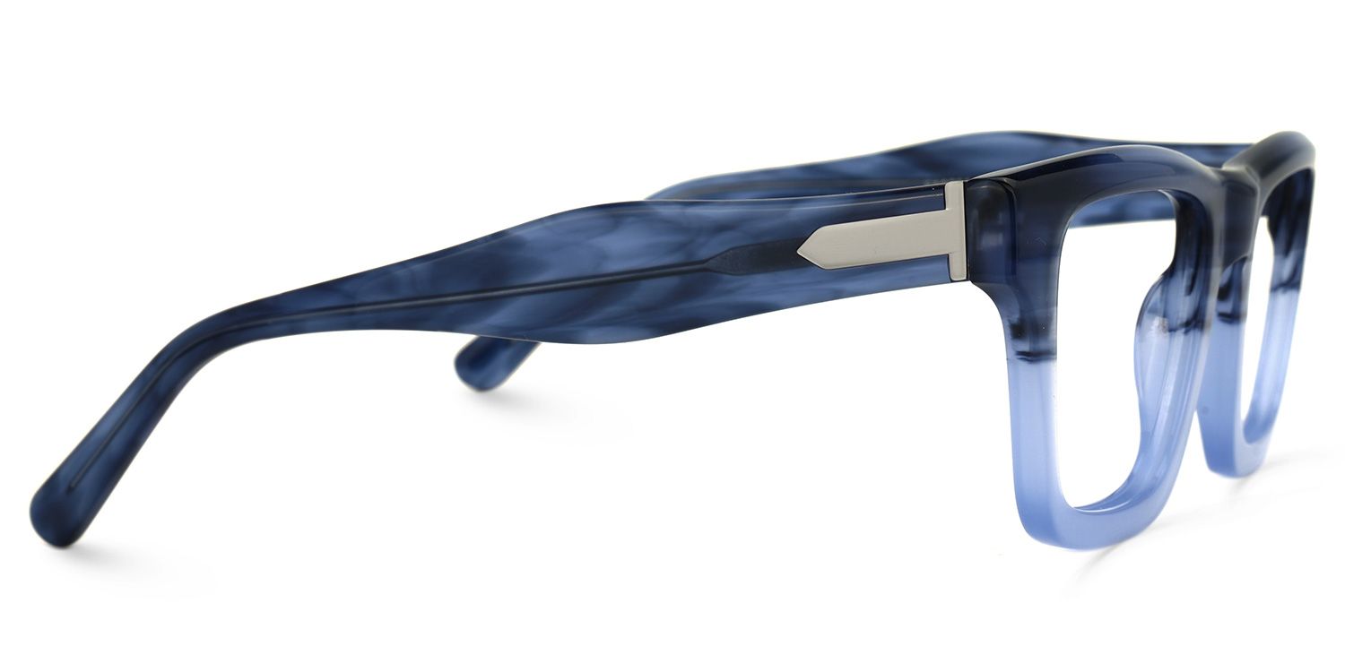 Riley Rectangle Light Blue Glasses for Men and Women2