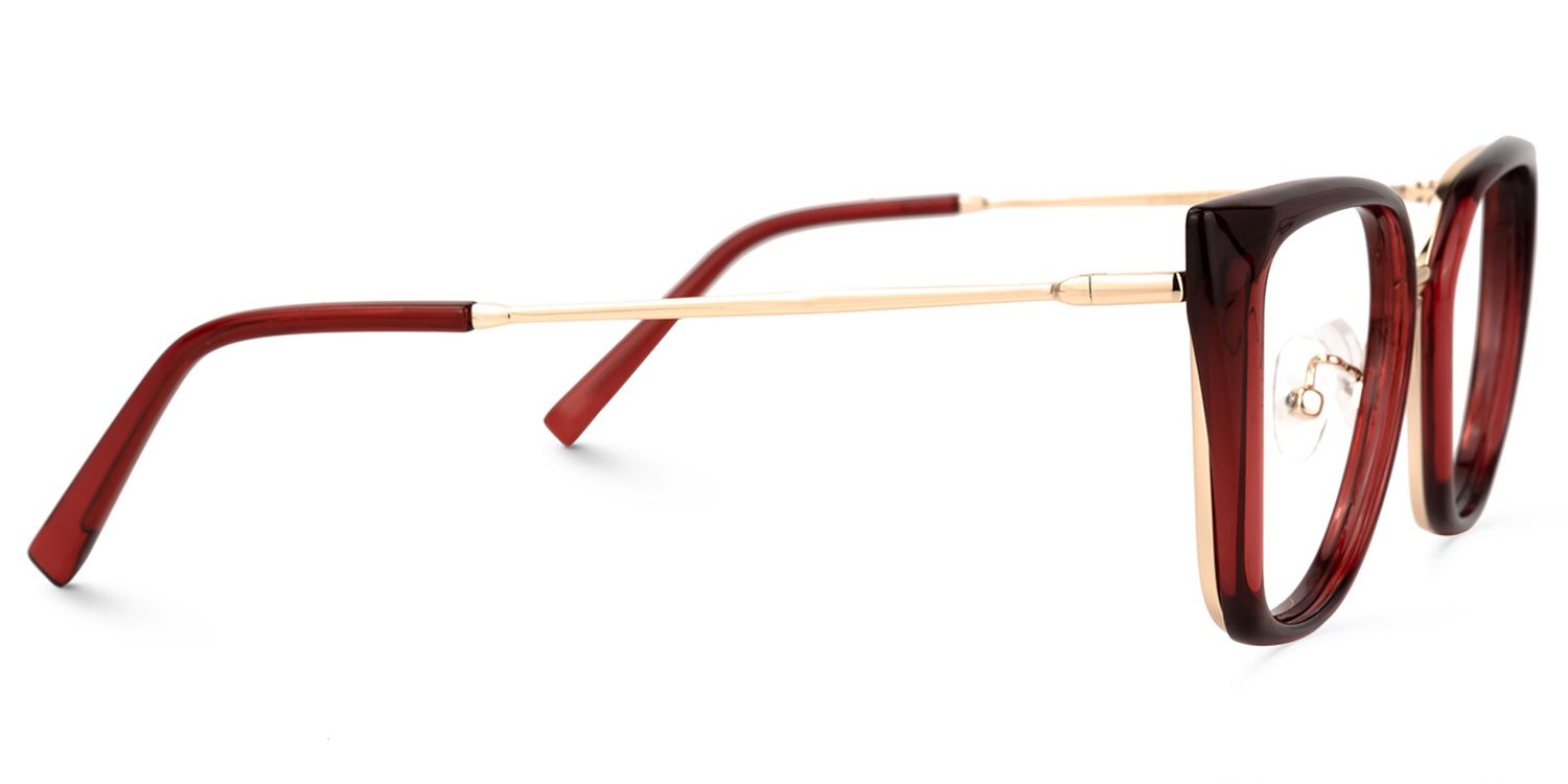 Martine Square Red Glasses | Zeelool Glasses2
