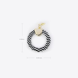 Stylish Round Black-White Earrings3