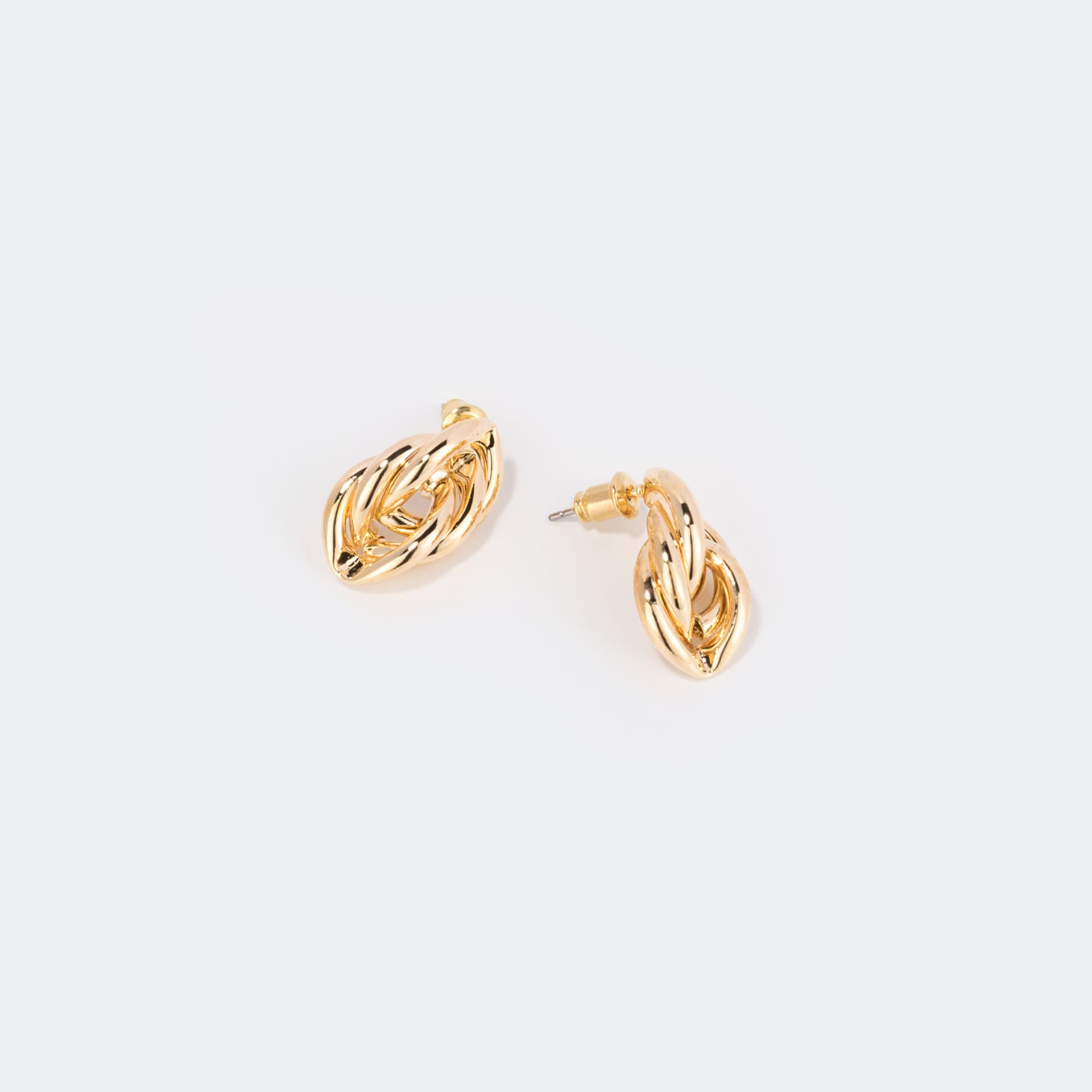 Stylish Braided Gold Earrings | Zeelool Glasses0
