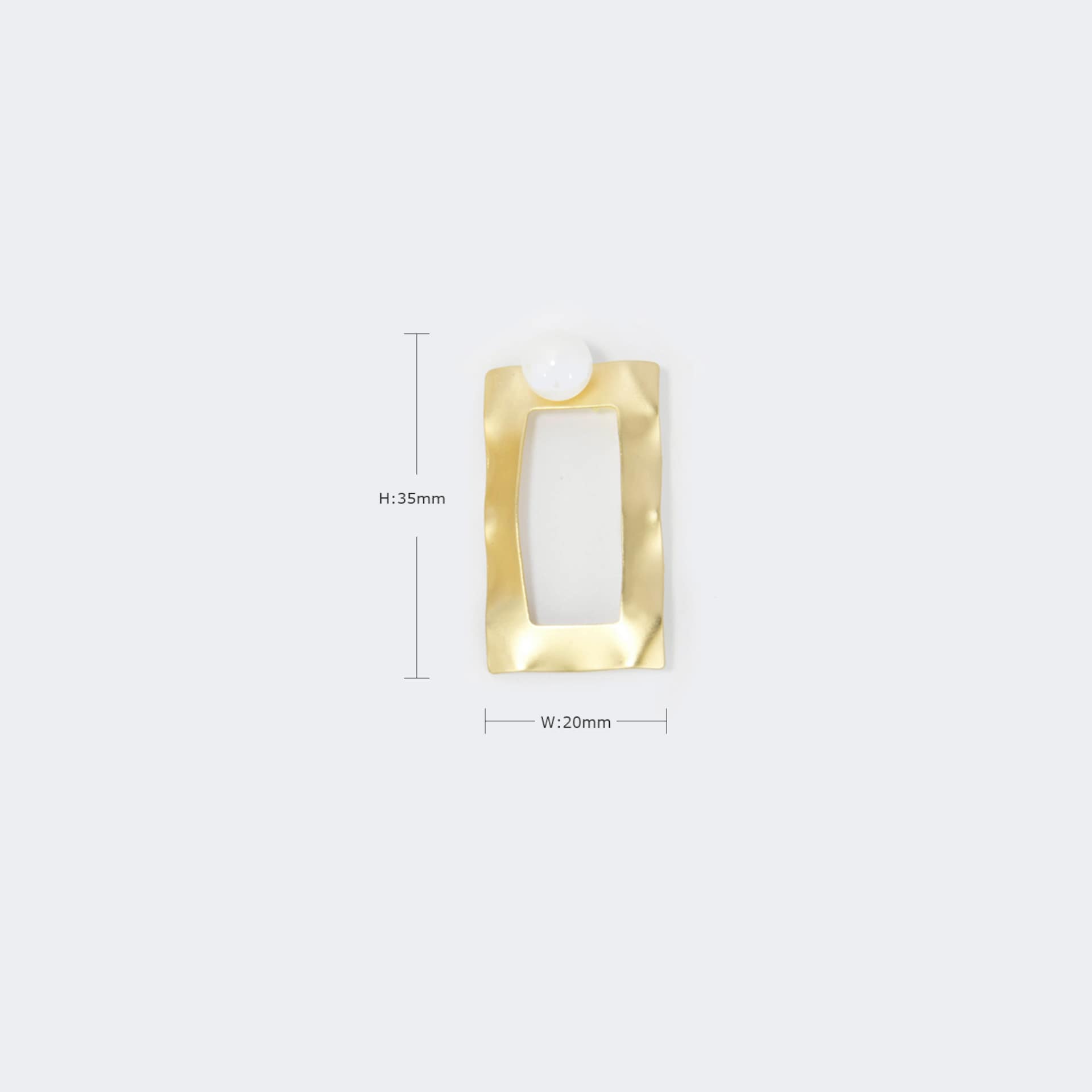 Stylish Rectangle Gold Earrings | Zeelool Glasses3