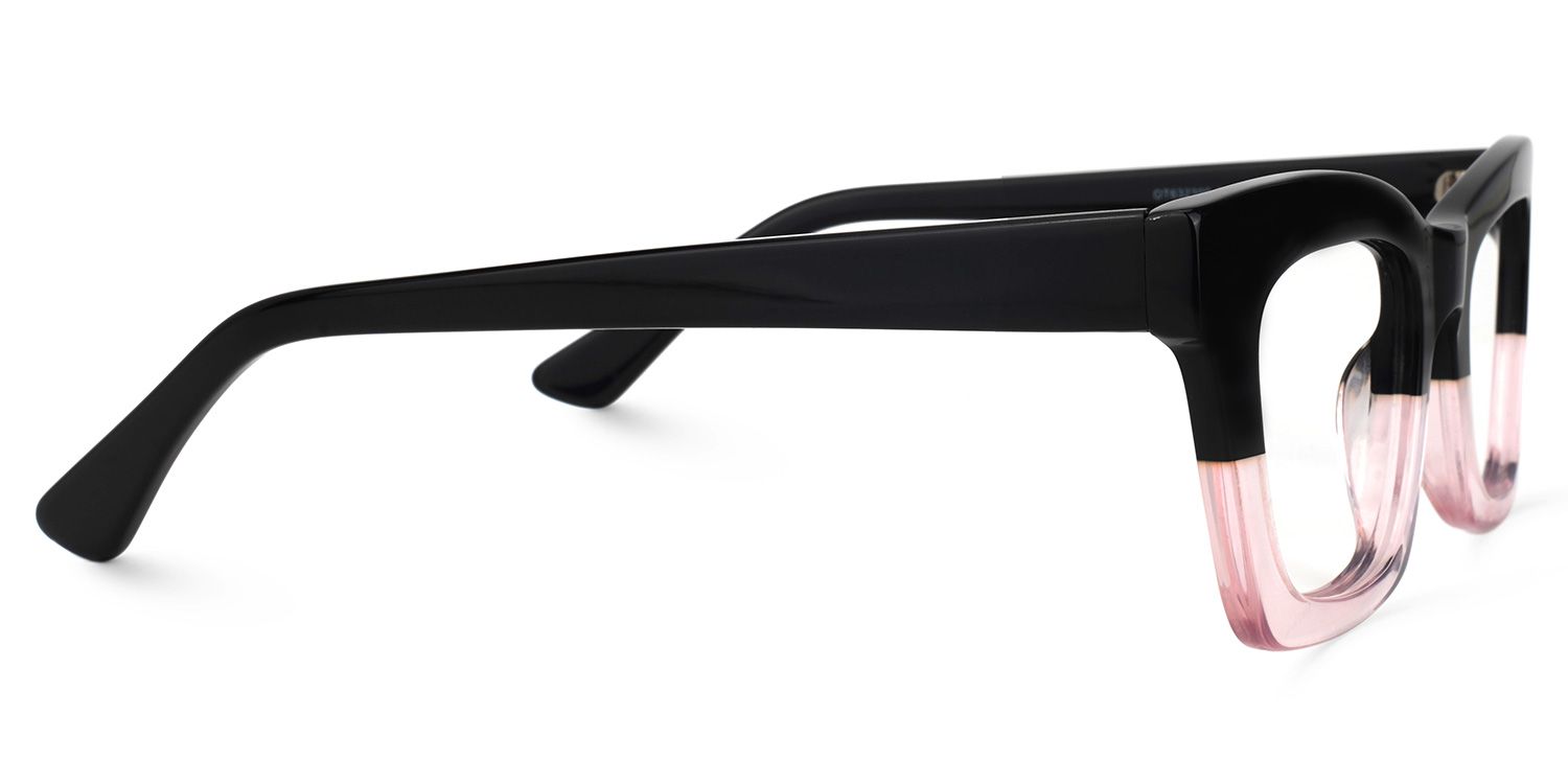 Vargas Square Black-Pink Glasses | Zeelool Glasses2