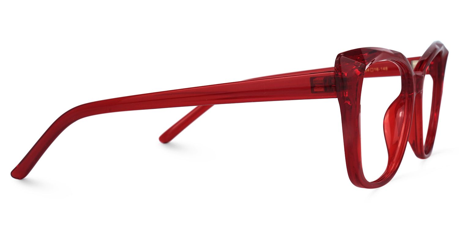 Farris Red Cat eye Frame Glasses for Women | Zeelool3