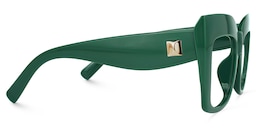 Alberta Cat Eye Green Glasses2