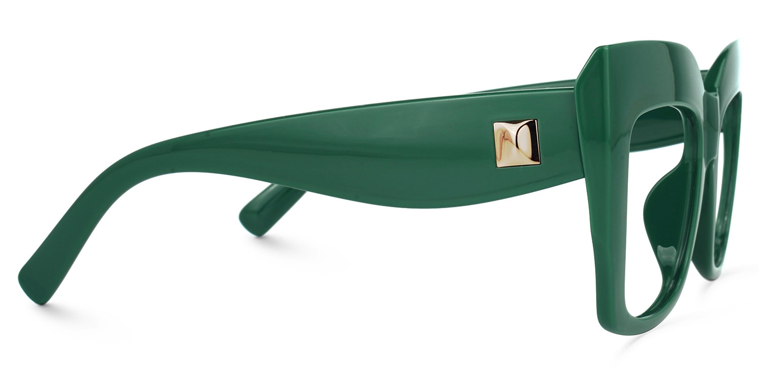 Alberta Cat Eye Green Glasses2