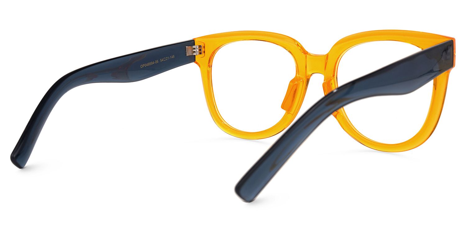 Harrell Square Orange Glasses | Zeelool Glasses3