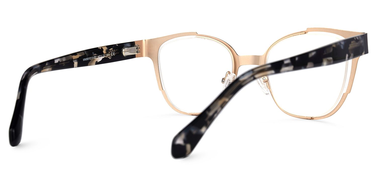 Angellay Square Gold Glasses | Zeelool Glasses3