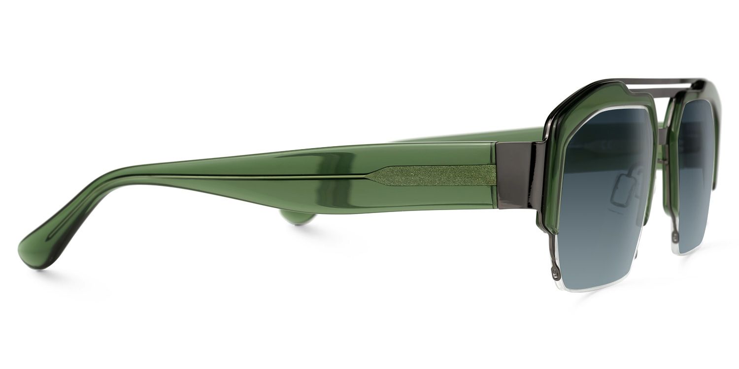 Curtis Aviator Green Sunglasses | Zeelool Glasses2