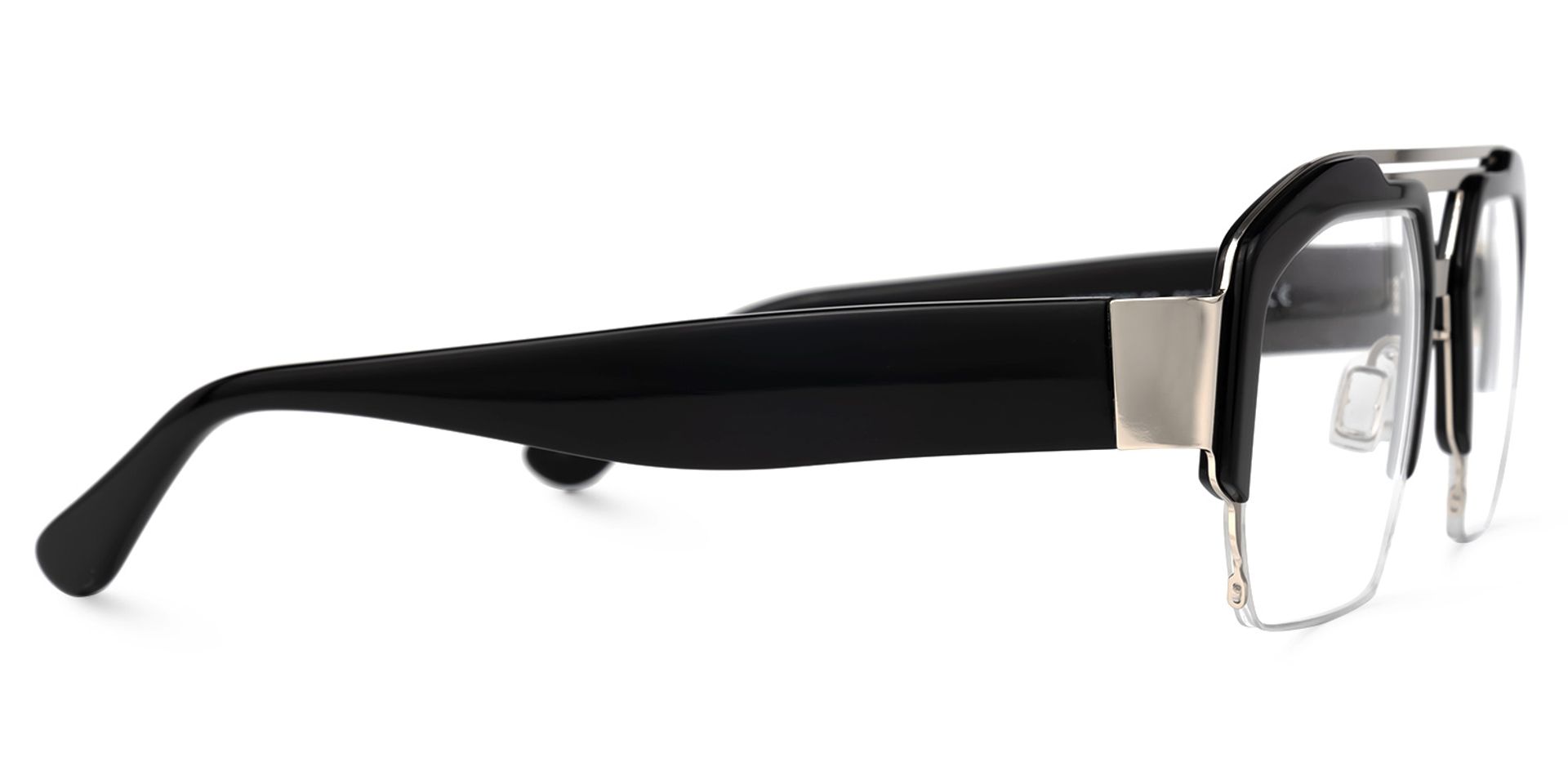 Curtis Aviator Black Glasses | Zeelool Glasses1