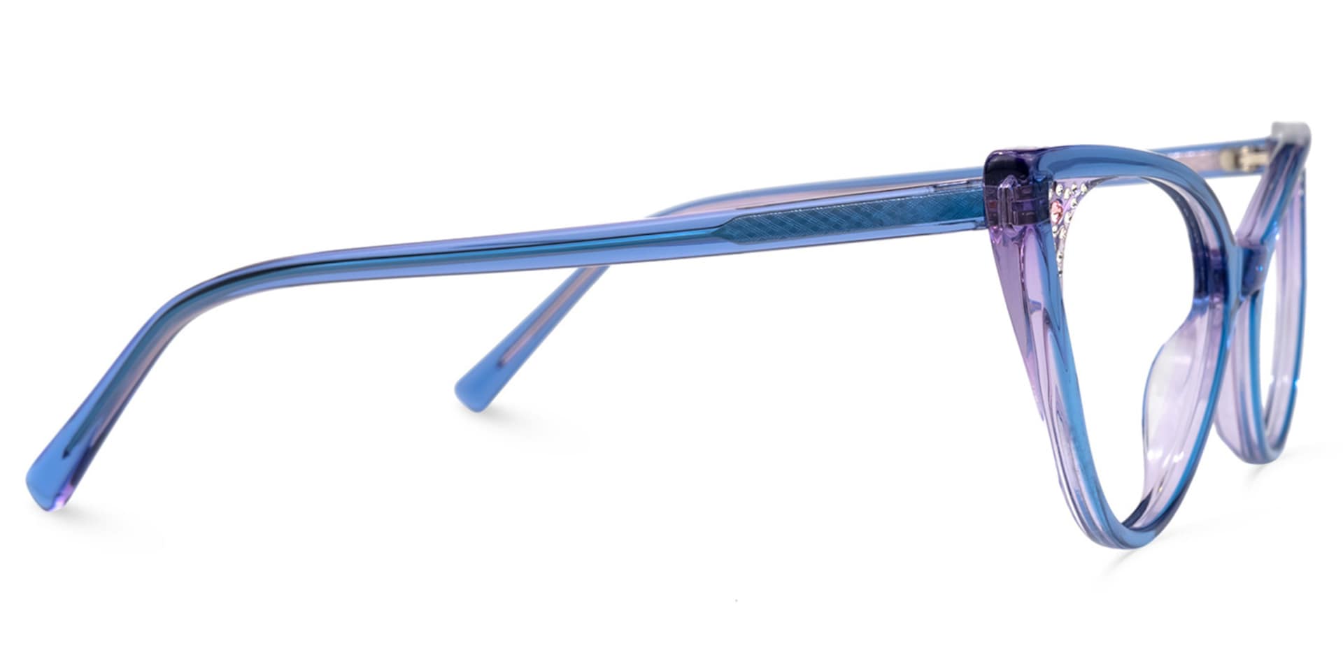 Renay Cateye Blue Glasses | Zeelool Glasses2