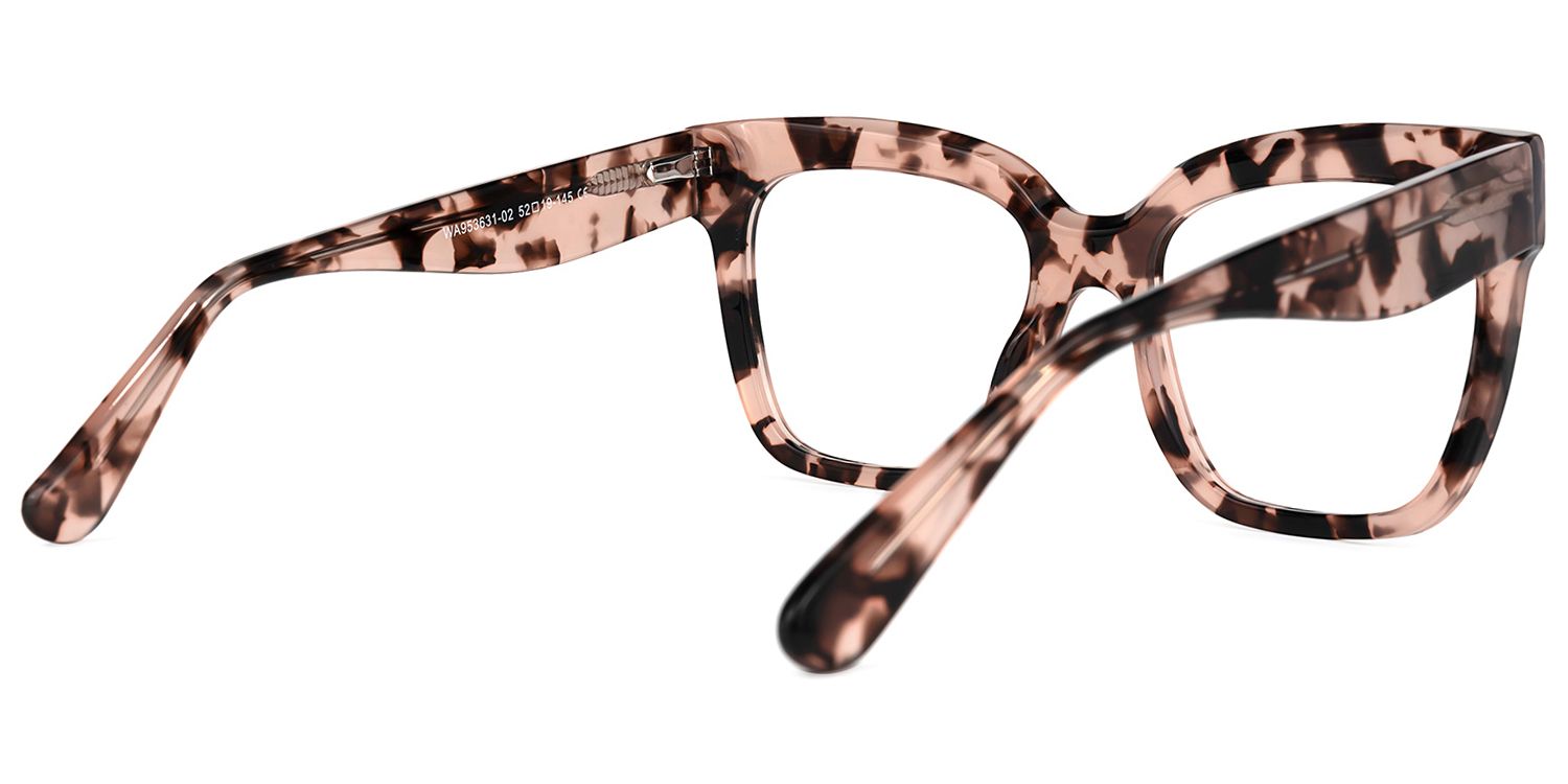 Minguela Square Pink-Tortoise Glasses | Zeelool Glasses3