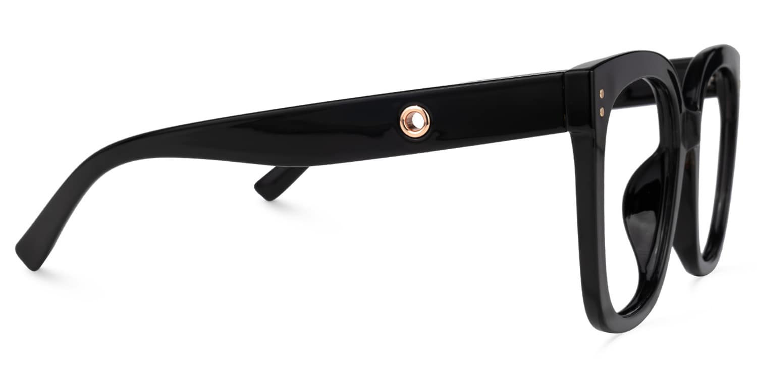 Ebony Square Black Glasses2