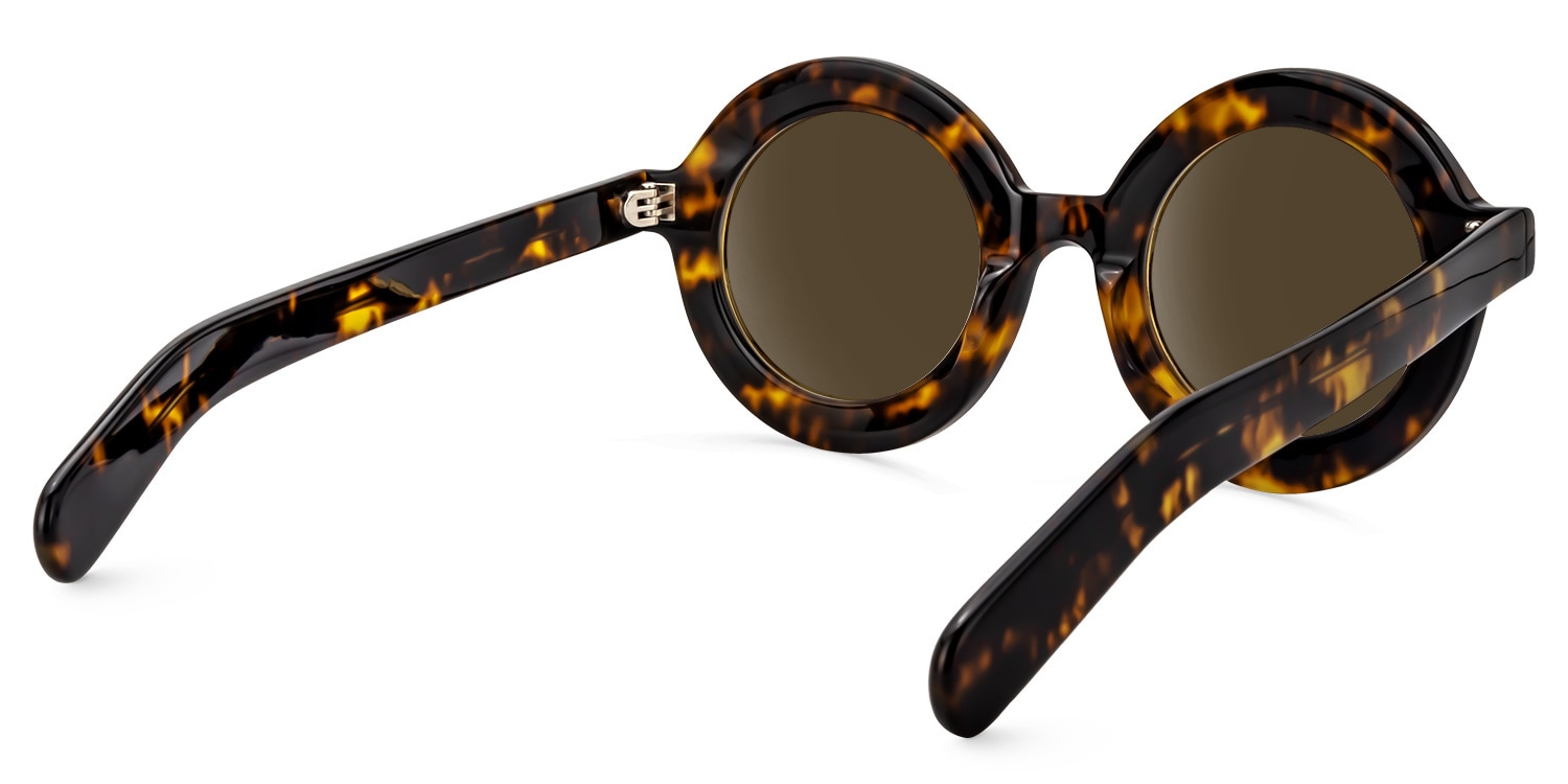 Calhoun Round Yellow Tortoise Sunglasses4