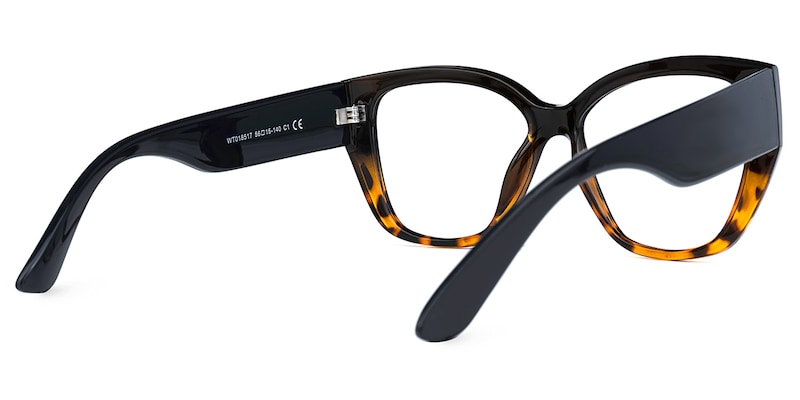 Rocio Square Two-Tone Glasses | Zeelool Glasses3