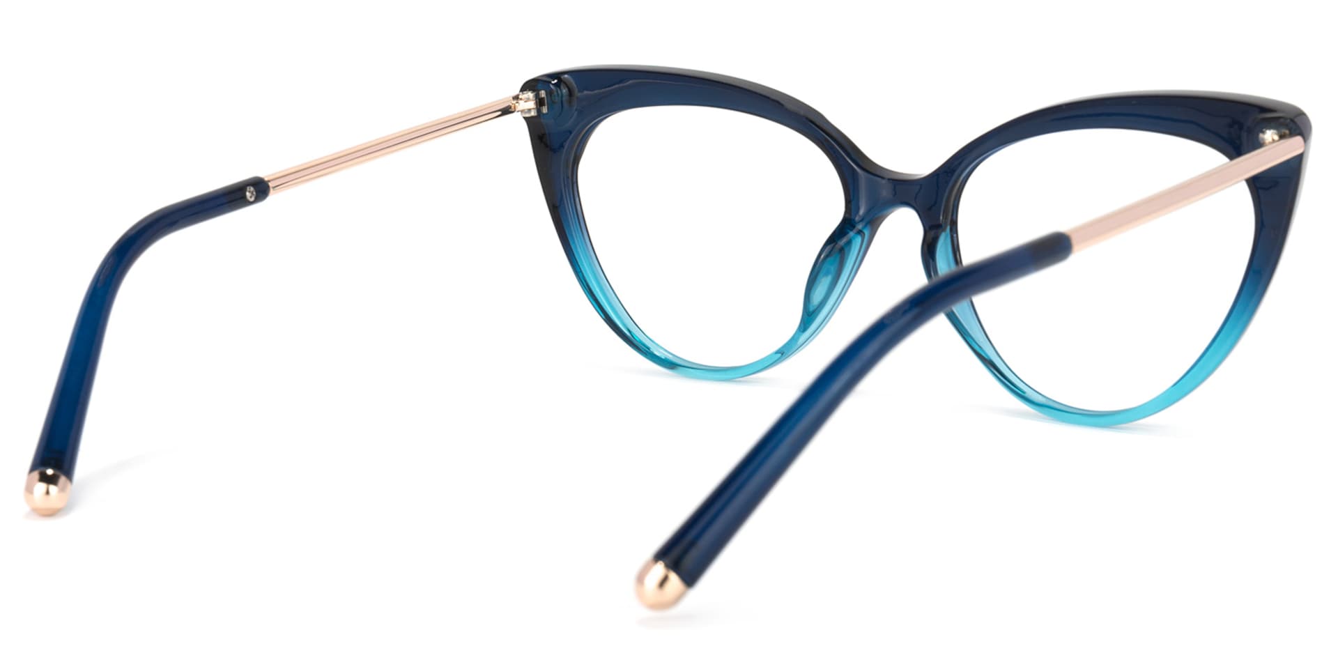 Alivia Cat Eye Blue Glasses | Zeelool Glasses4