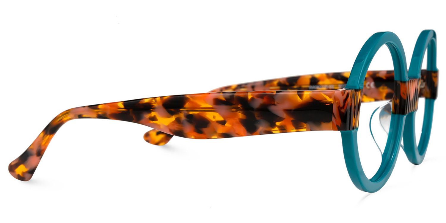 Lindsey Round Blue Frame Glasses | Zeelool2