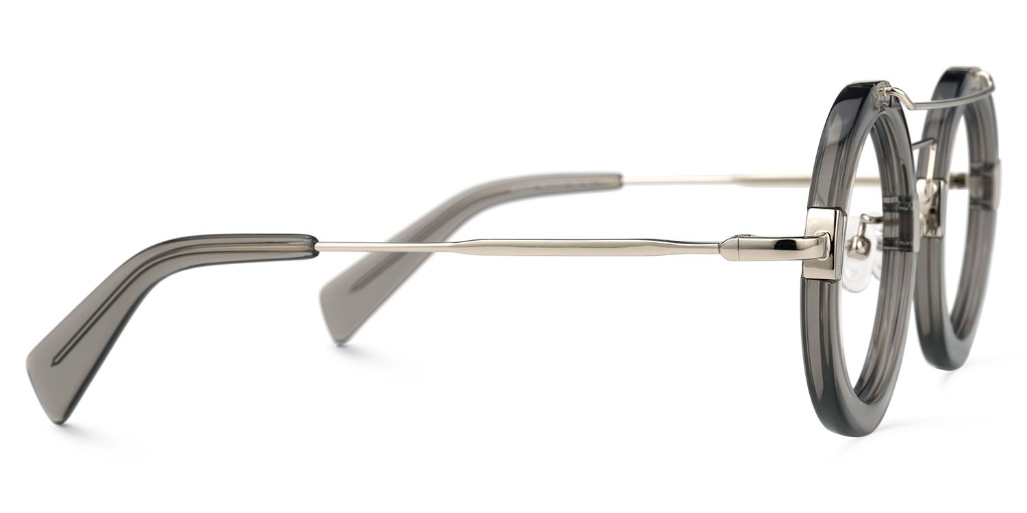 Talkami Round Gray Glasses | ZEELOOL Canada2