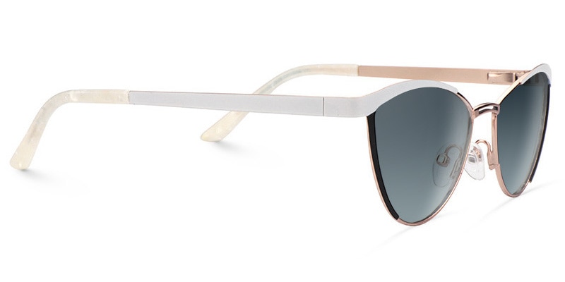 Sydney Cat Eye White Sunglasses3