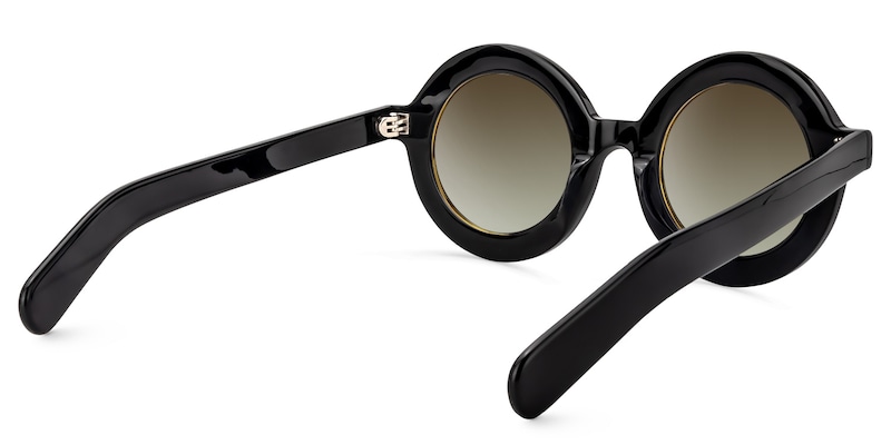 Calhoun Round Black Sunglasses | Zeelool Glasses4