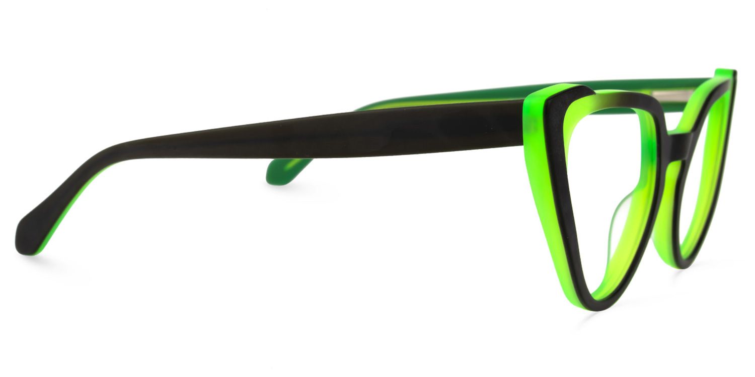 Harrison Cateye Green Glasses | Zeelool Glasses2