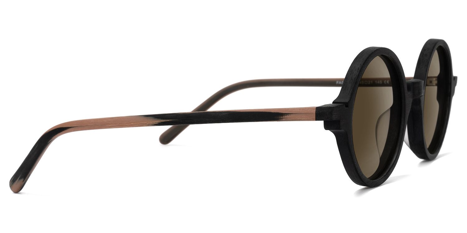 Otto Round Black Sunglasses | Zeelool Glasses2