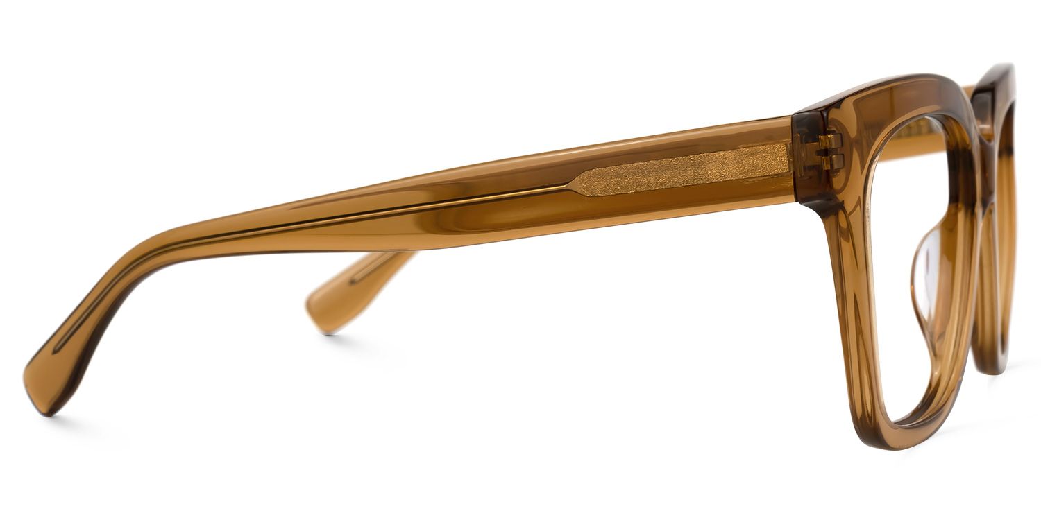 Xion Square Brown Glasses for Women and Men2