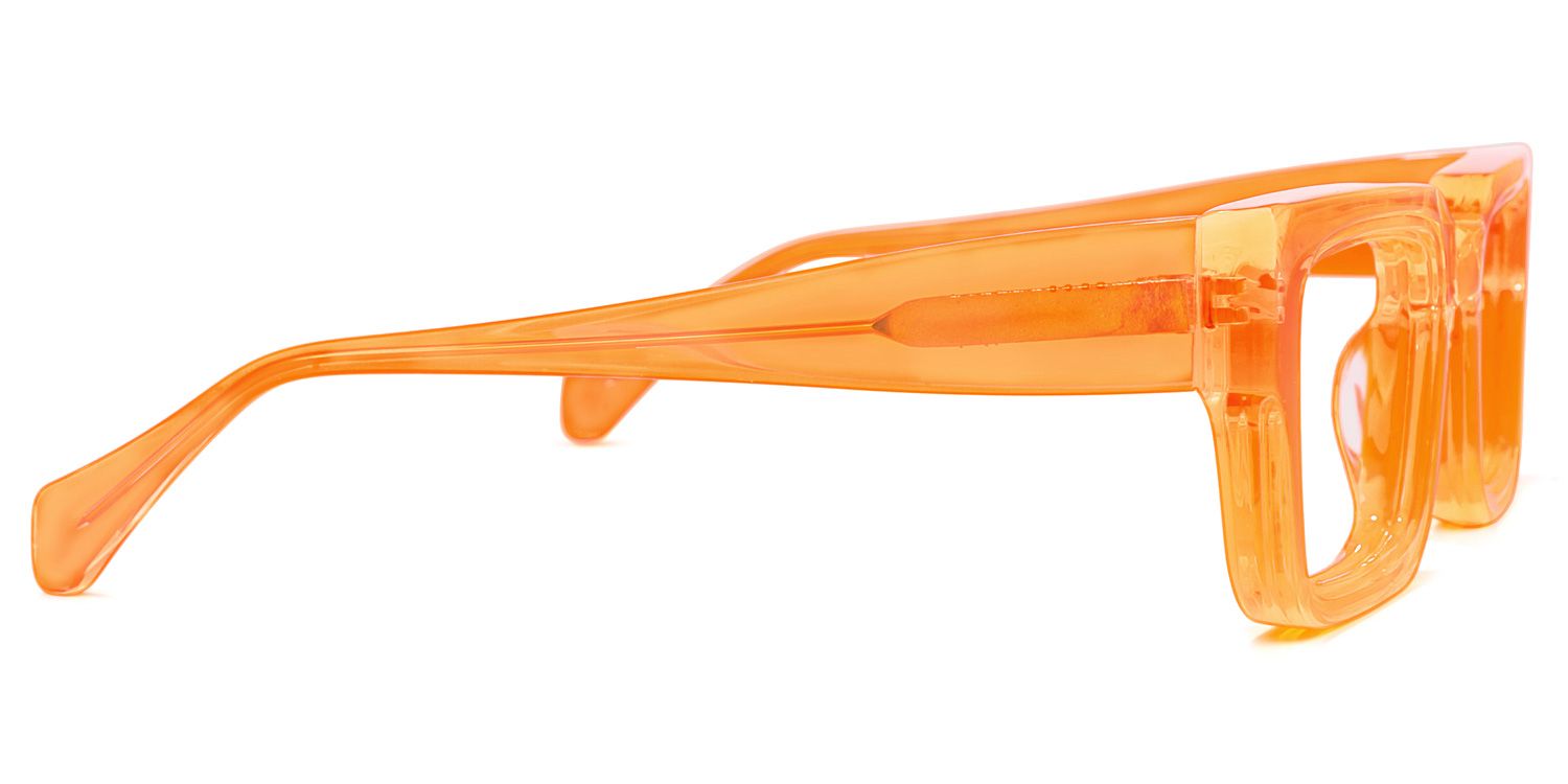 Glaucia Square Orange Glasses | Zeelool Glasses2