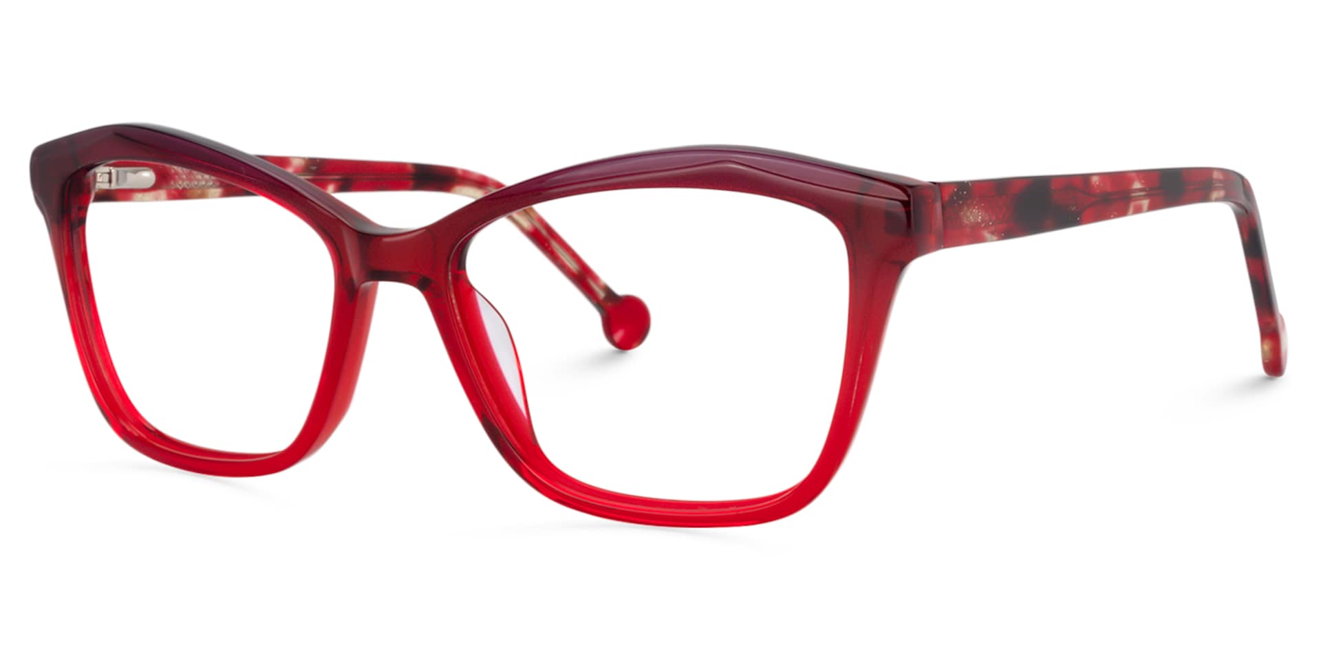 Rectangle Red Glasses | Zeelool Glasses3