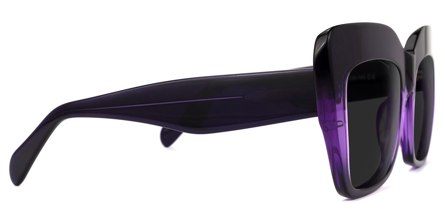 Charmaine Cat Eye Dark-Purple Sunglasses2