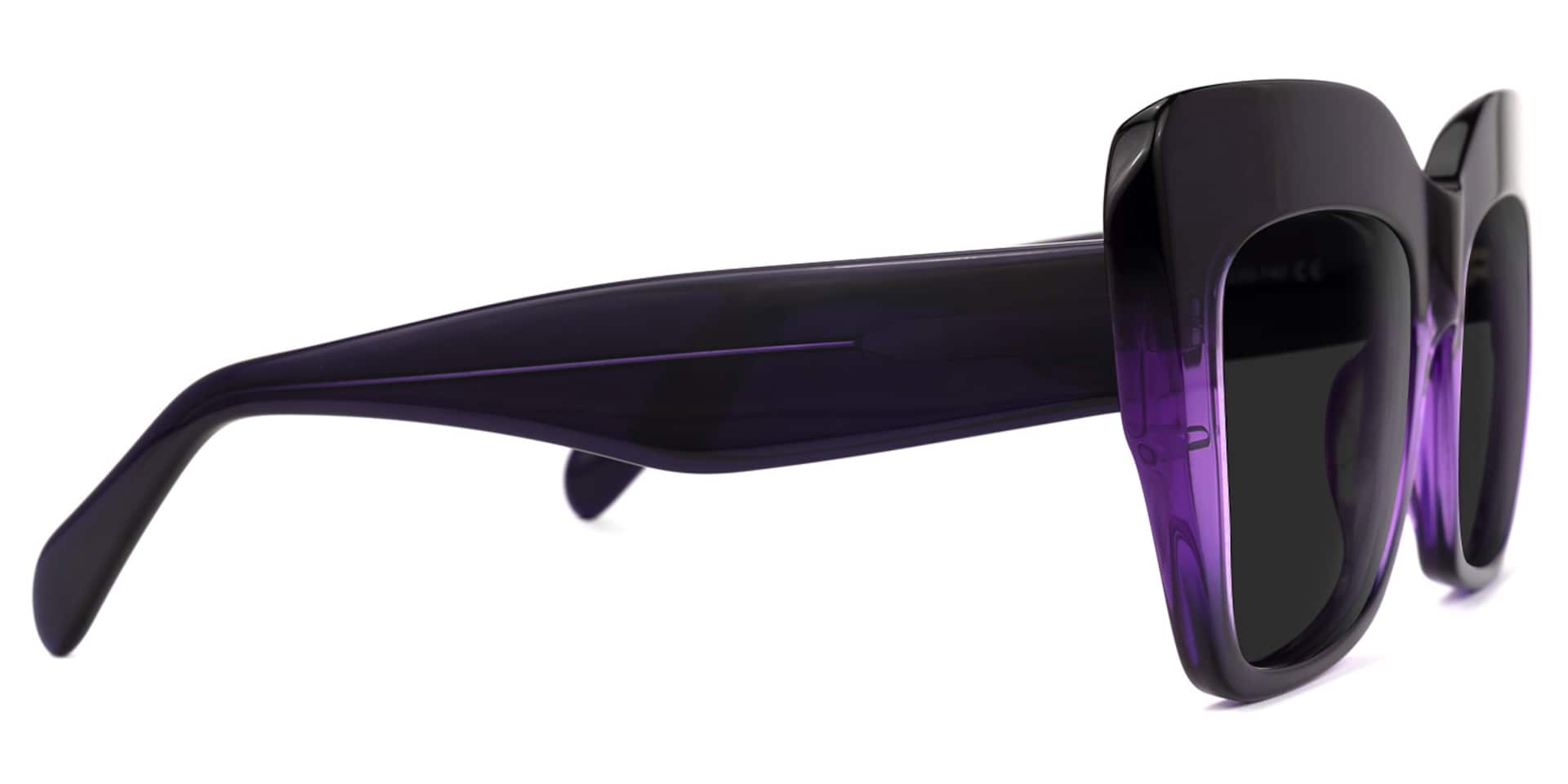 Charmaine Cat Eye Dark-Purple Sunglasses2