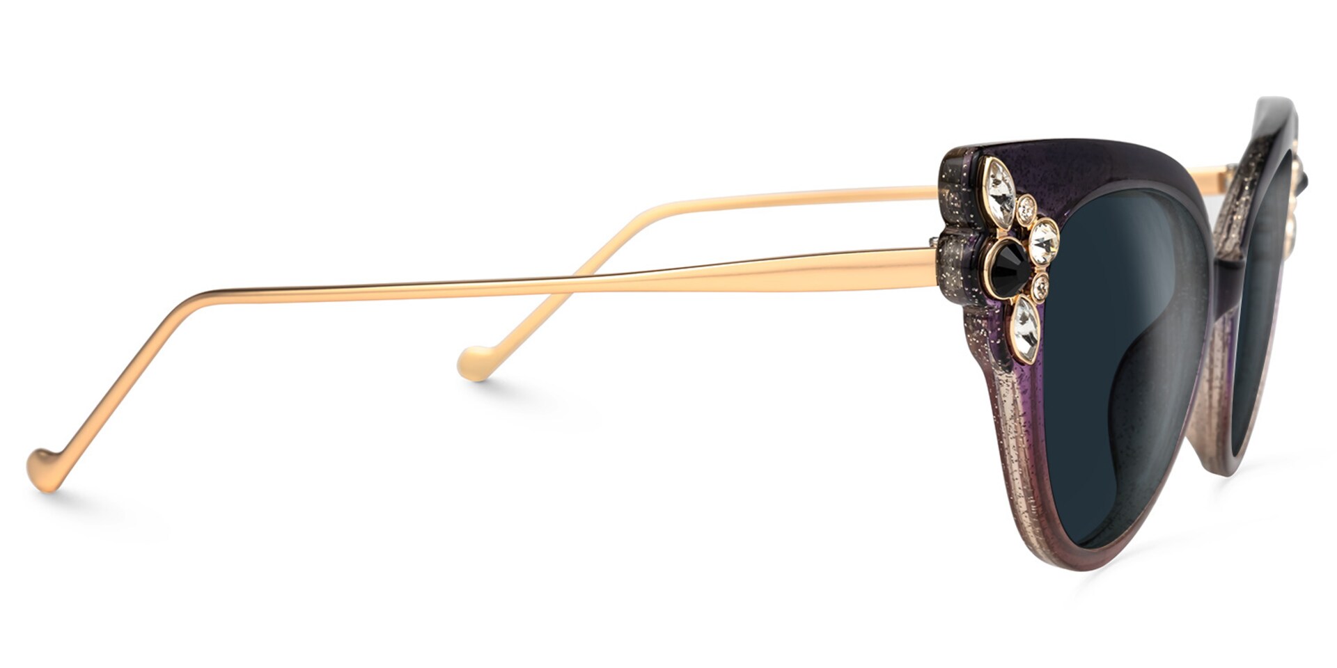 Mwaka Cateye Purple Sunglasses | Zeelool Glasses2