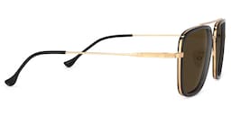 Nayeli Aviator Black-Gold Sunglasses2