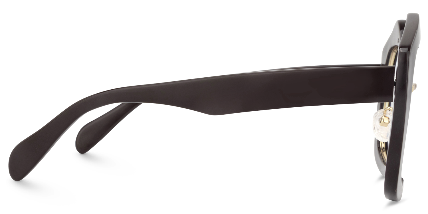 Geometric Brown Glasses | Zeelool Eyeglass Frames3