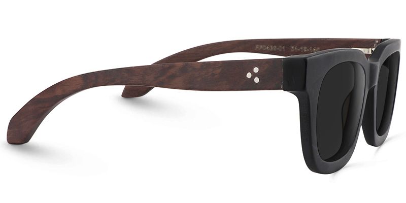 Sam Rectangle Wood Sunglasses | Zeelool Glasses3