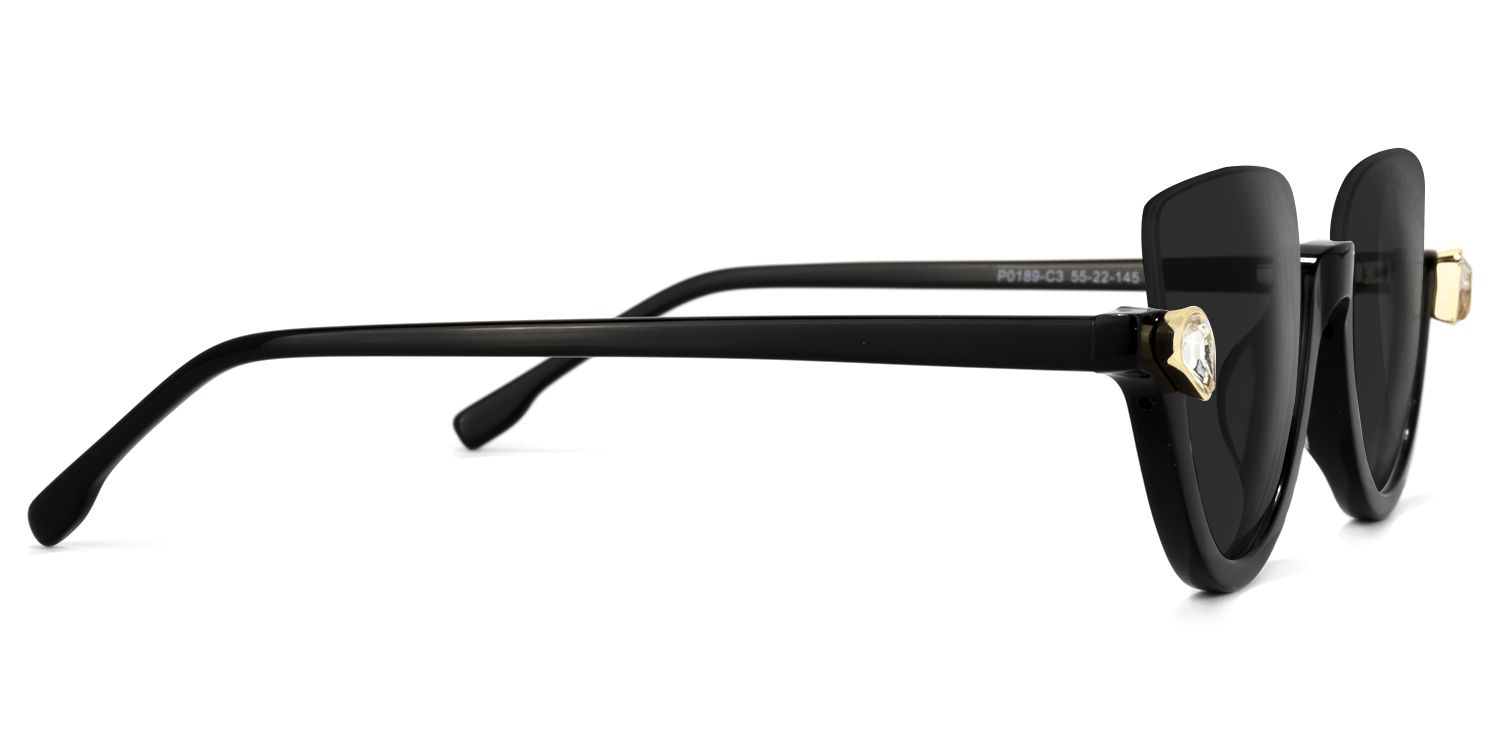 Felicia Cat Eye Black Sunglasses  | Zeelool Glasses3