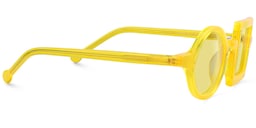 Paola Asymmetric Yellow Sunglasses3