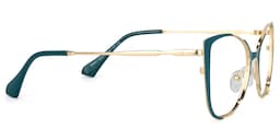 Odalis Cateye Peacock-Green Glasses3