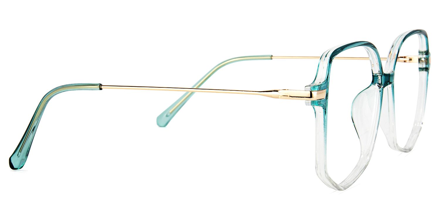 Payton Green Geometric Frame Glasses | Zeelool4