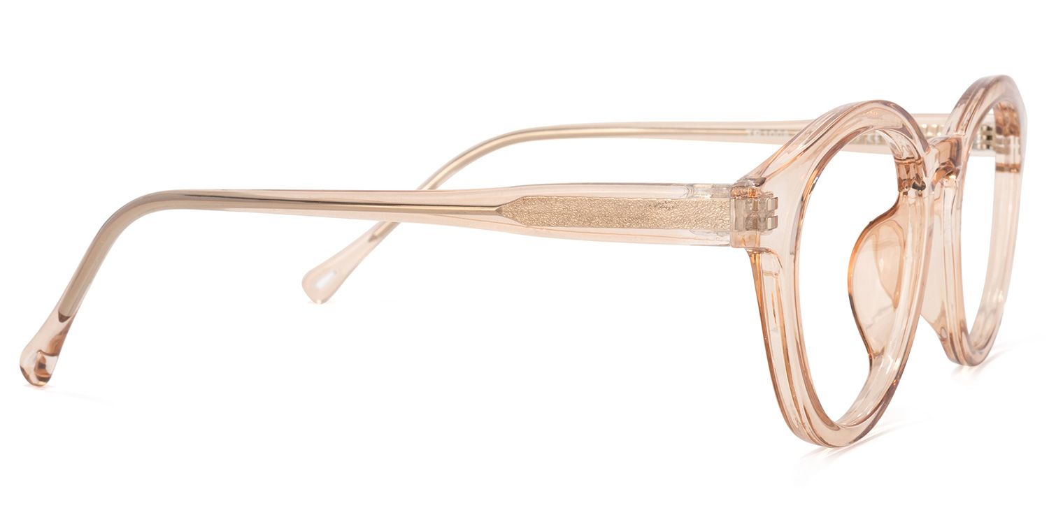 Pierce Round Beige Glasses | Zeelool Glasses3