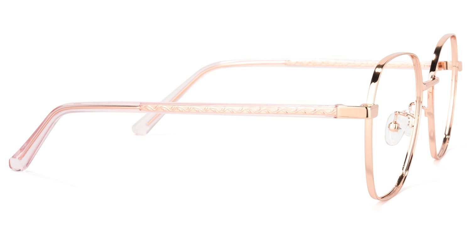 Perry Geometric Rose-Gold Glasses | Zeelool Glasses3