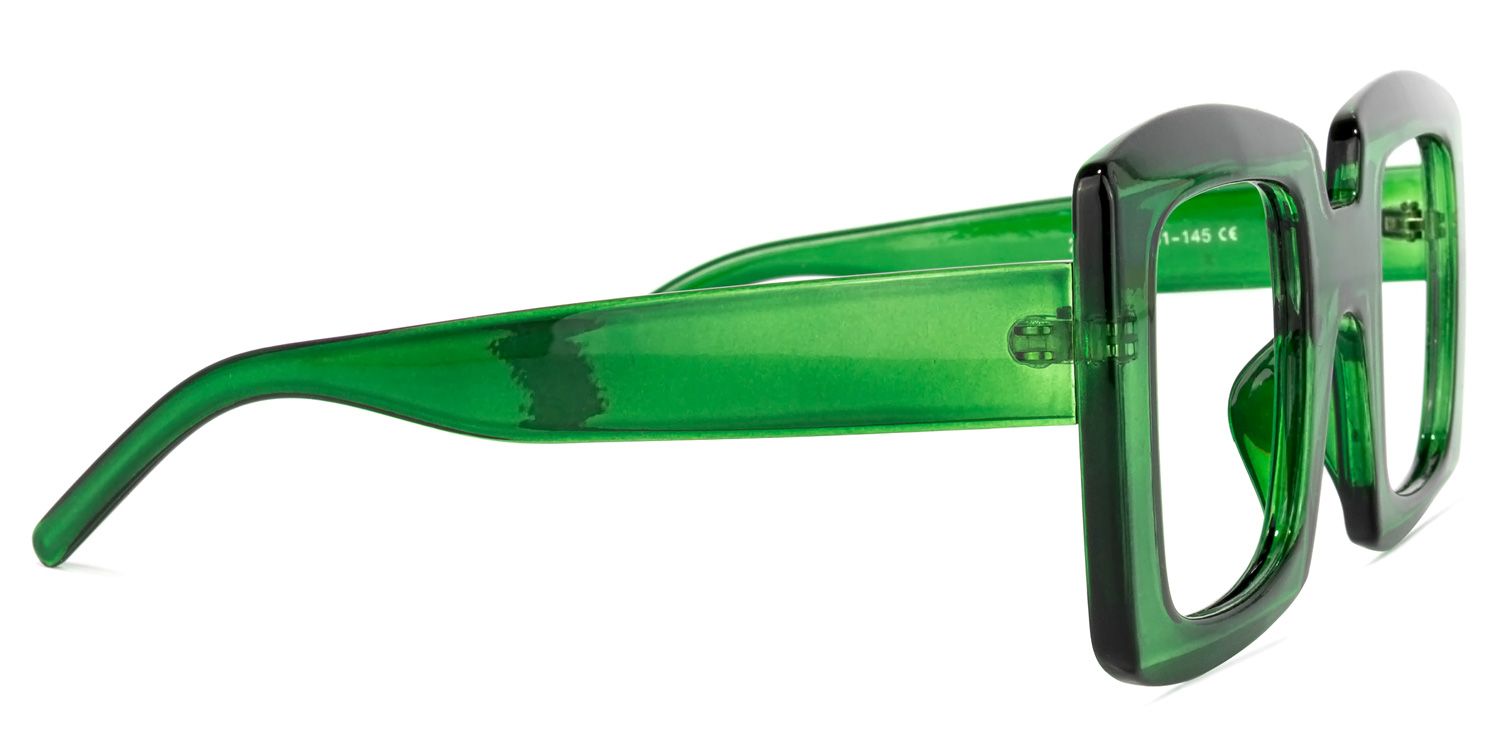 Quincey Square Green Glasses | Zeelool Glasses3