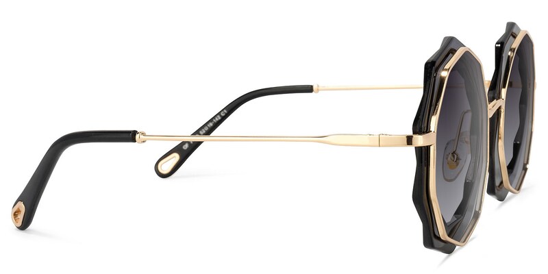Princess Geometric Black Sunglasses | Zeelool Glasses3