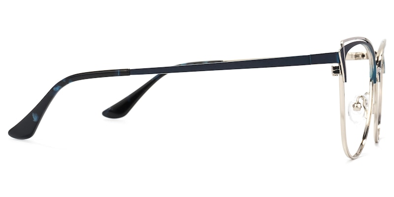 Faust Cateye Dark-Blue Glasses | Zeelool Glasses3
