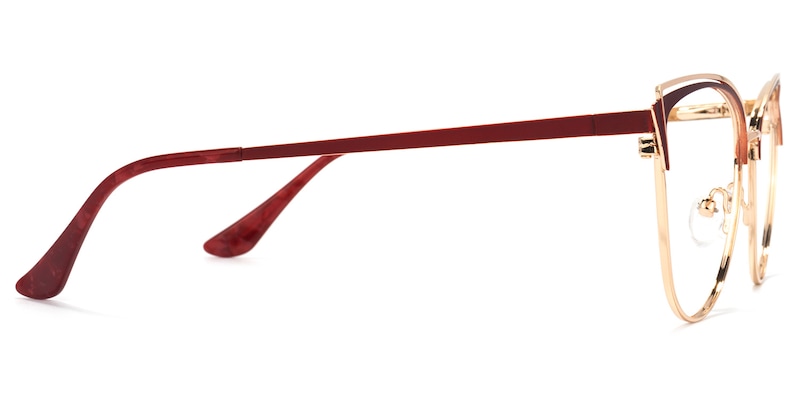 Faust Cateye Red Glasses | Zeelool Glasses3