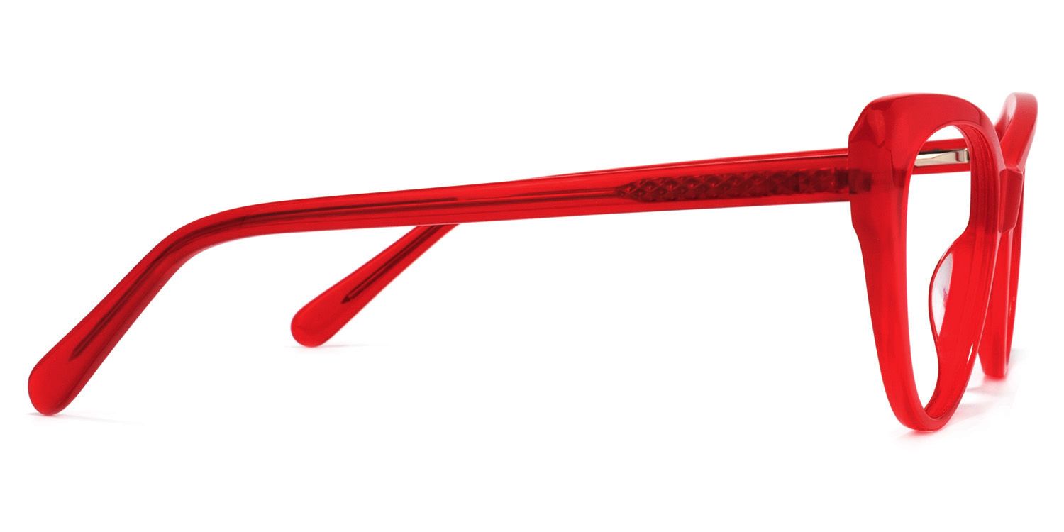 Cat Eye Red Glasses | Zeelool Glasses3